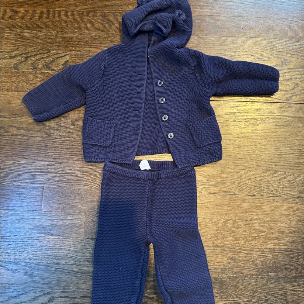 GAP Baby Knit Outfit in Dark Blue